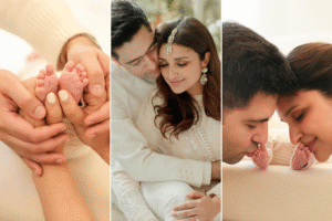 একরত্তির পায়ে আদুরে চুমু দিচ্ছেন বাবা-মা । ছেলেকে প্রকাশ্যে আনলেন রাঘব ও পরিনীতি ! জানালেন ছেলের নাম……